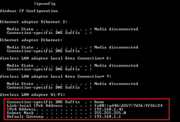 how to know ip address of pc