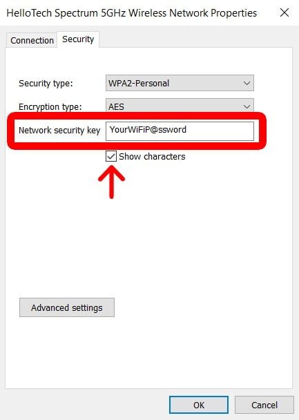 how to check wifi password on pc