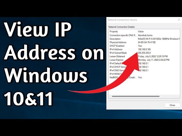 how to check ip address of pc